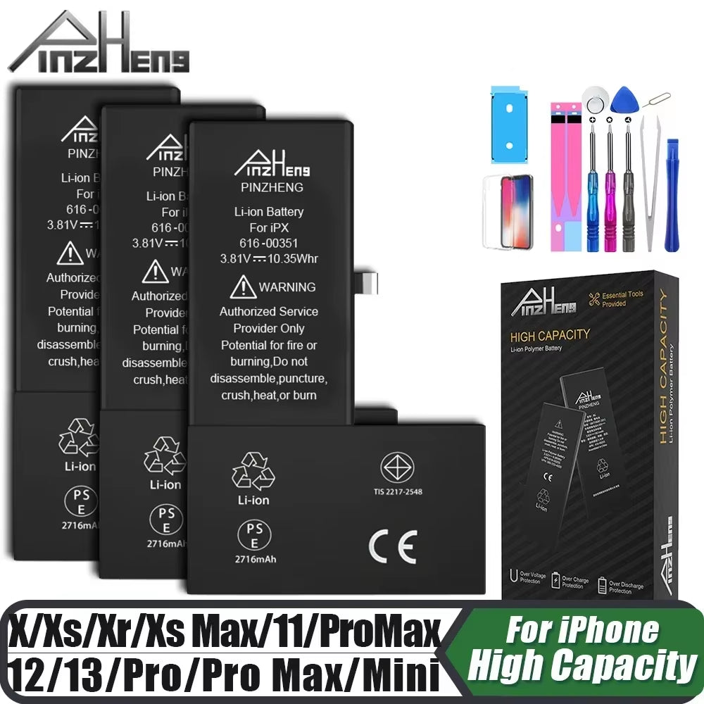 Akku/Batterie für iPhone X/XR/XS/11/12/13/Mini/Max/Pro