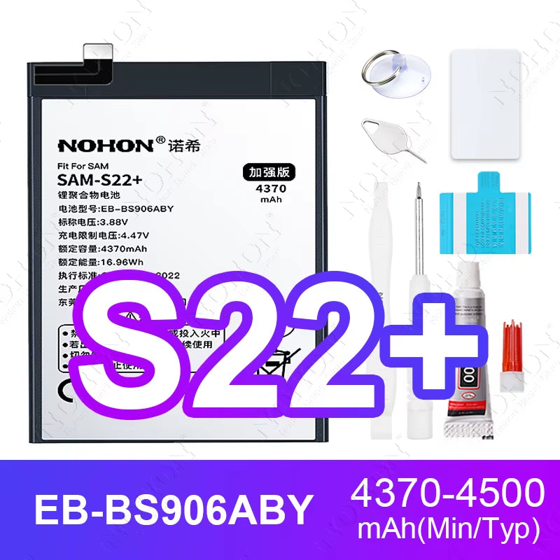 NOHON Battery for Samsung S20 Ultra S24 S23 S22 21 FE S10 Lite S10E Note 20 10 plus 9 S20+ S21+ S10+ SM-G988 G985 G998 Bateria