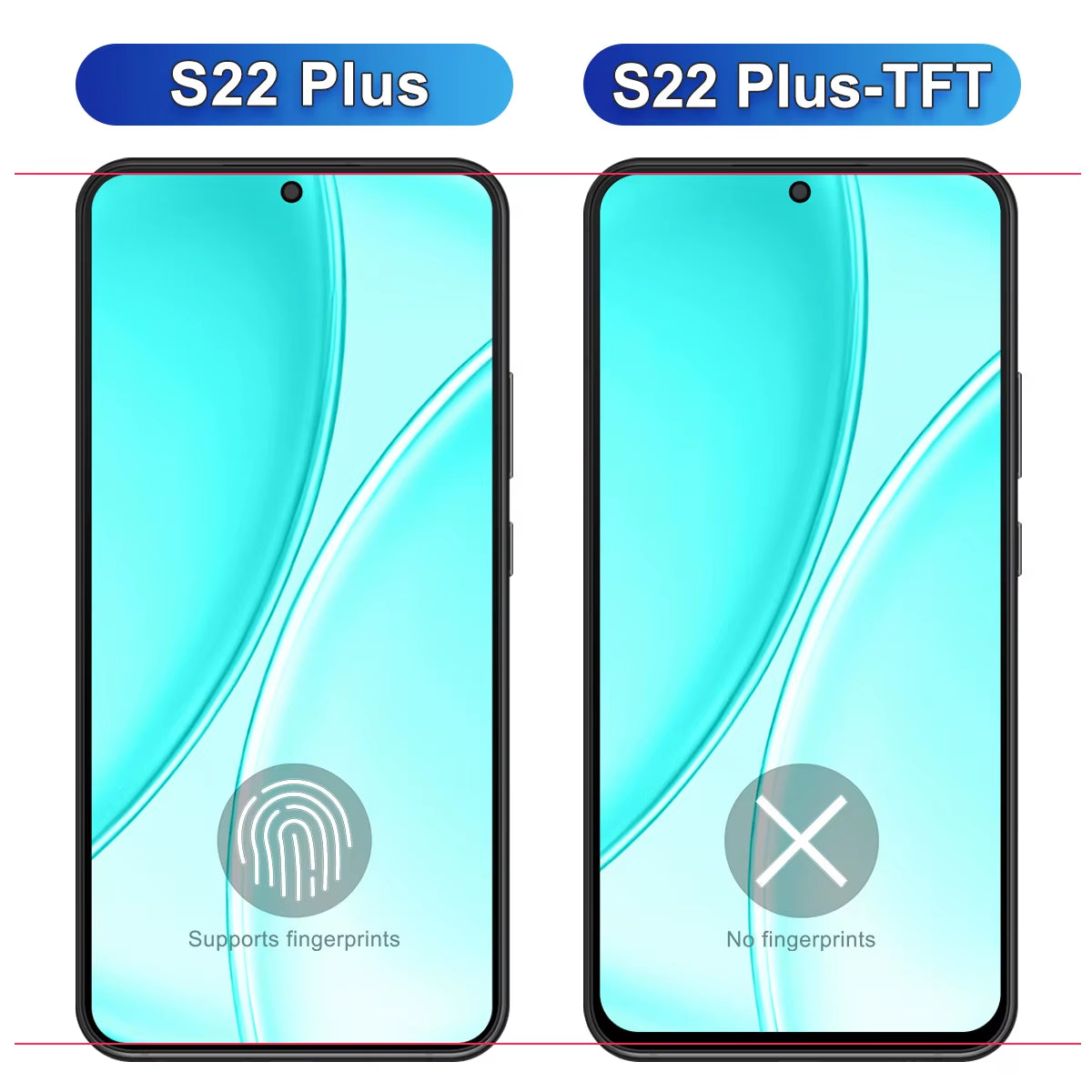 For Samsung S22 plus OLED/TFT LCD Display Touch Screen Digitizer with Frame for S22+ S906 S906B S906B/DS S906U - Replacement