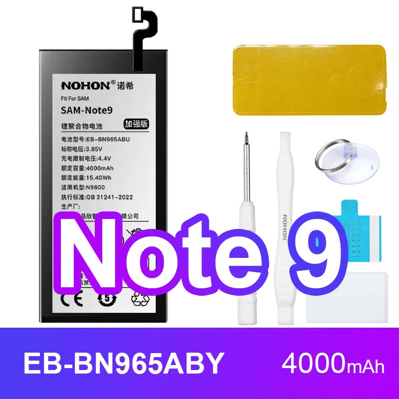 NOHON Battery for Samsung S20 Ultra S24 S23 S22 21 FE S10 Lite S10E Note 20 10 plus 9 S20+ S21+ S10+ SM-G988 G985 G998 Bateria