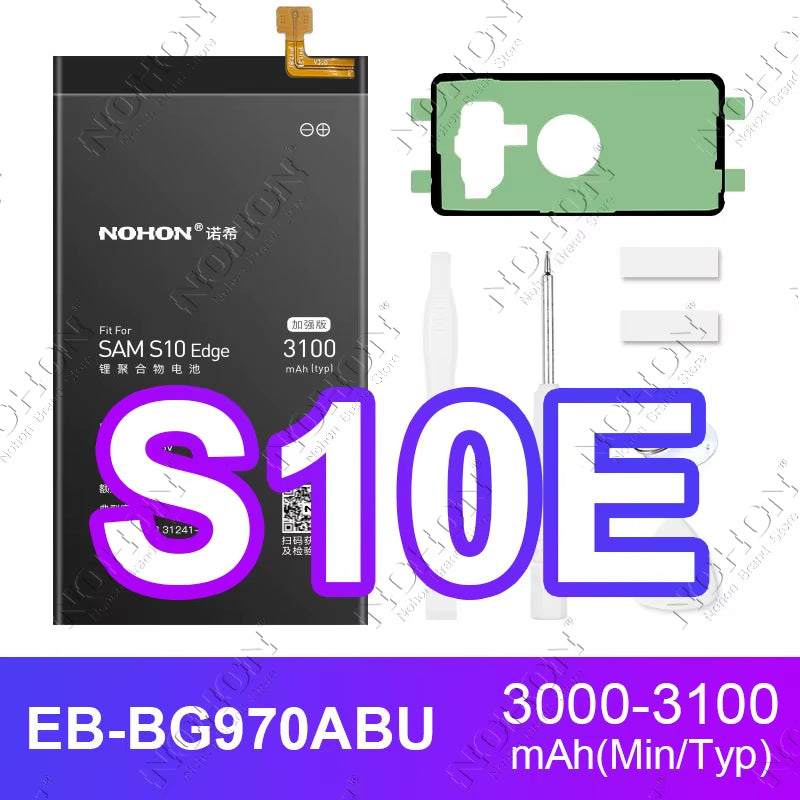 NOHON Battery for Samsung S20 Ultra S24 S23 S22 21 FE S10 Lite S10E Note 20 10 plus 9 S20+ S21+ S10+ SM-G988 G985 G998 Bateria