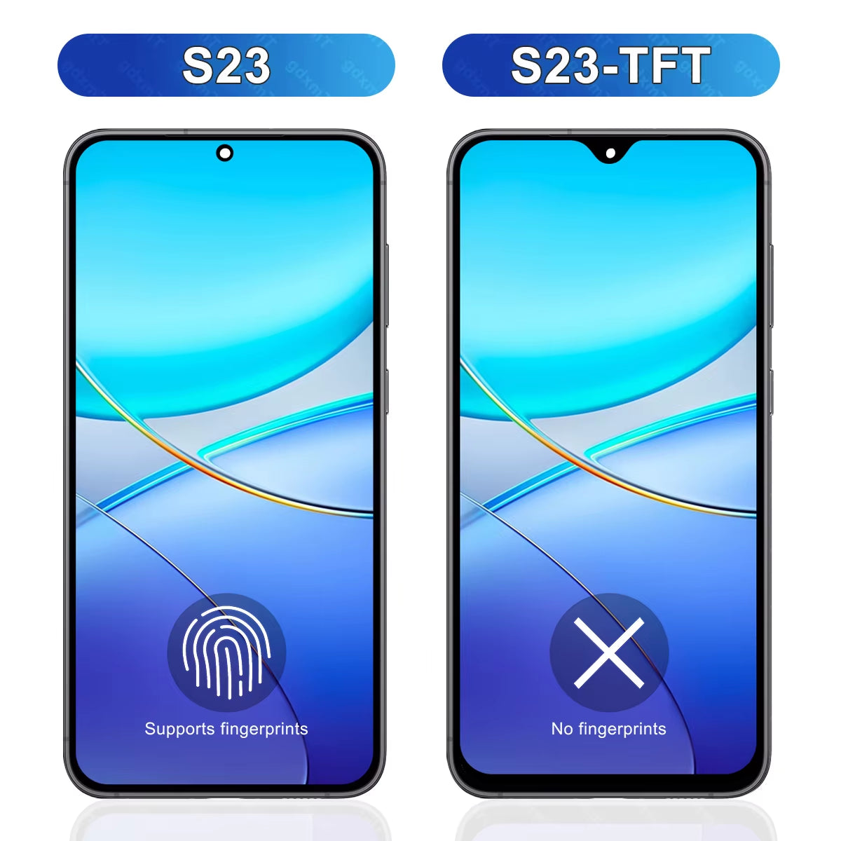 S23 TFT Screen Assembly for Samsung Galaxy S23 S911B S911B/DS Lcd Display Digital Touch Screen with Frame Replacement
