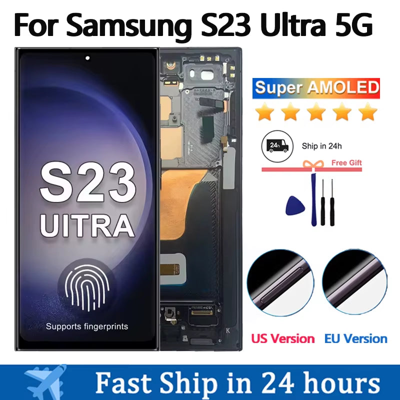 TFT/OLED/AMOLED/OEM Display für Galaxy S23 Ultra - Mit Gehäuse & Stift
